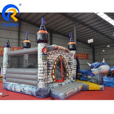 Unisex Custom Colorato PVC gonfiabile castello rimbalzante con diapositiva Grande Tusk Dragon Design