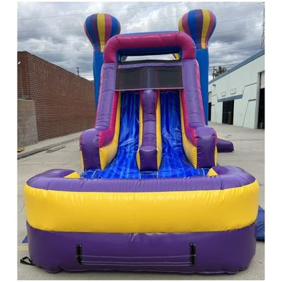 Logo personalizzato accettato Amusement Modulare Moderno Rainbow Water Slide Bounce House Combo