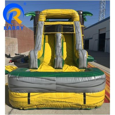 Personalizzabile Big Palm Tree Bouncy Castle Slide Combo con Air Pool e Blower incluso