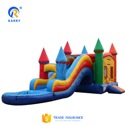 Casa gonfiabile in PVC personalizzata con scivolo salto castello a balzo per feste noleggio giocattoli per bambini gioco con soffiatore