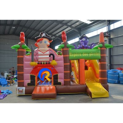 Nave pirata vela scivolo asciutto castello salto parco giochi castello salto con scivolo 5 in 1