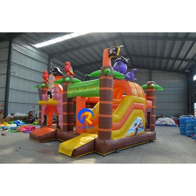 Nave pirata vela scivolo asciutto castello salto parco giochi castello salto con scivolo 5 in 1