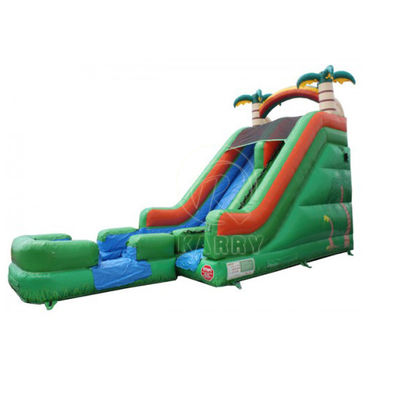 Pvc palma cortile lunghi scivolo gonfiabile scivolo d'acqua per 5-10 passeggeri festa divertimento