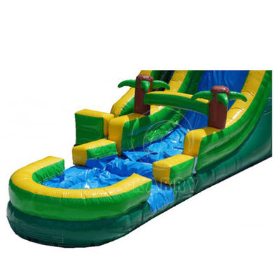 Pvc palma cortile lunghi scivolo gonfiabile scivolo d'acqua per 5-10 passeggeri festa divertimento