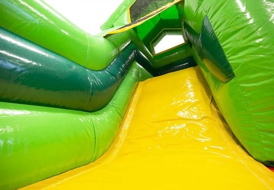 Gioco interattivo per bambini stile hawaiano Palm Tree Bouncy Jumping House con water slide