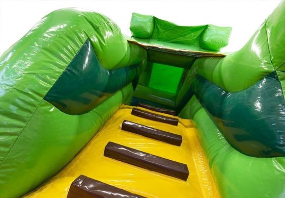 Gioco interattivo per bambini stile hawaiano Palm Tree Bouncy Jumping House con water slide