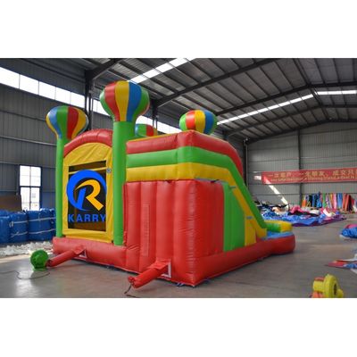 PORTABLE 5 in 1 Pallone arcobaleno Castello gonfiabile con scivolo e trampolino
