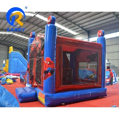 Unisex Spiderman Water Inflatable Bouncer Slide Combo con opzione Wet/Dry