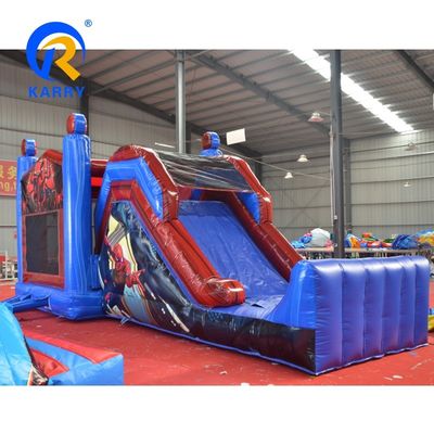 Unisex Spiderman Water Inflatable Bouncer Slide Combo con opzione Wet/Dry