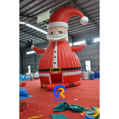 Grande casa gonfiabile per Babbo Natale, perfetta per i bambini, parco giochi all'aperto.