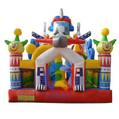 Unisex Commercial Inflatable Robot Castle Slide Combo con Small Rocket Gate Jumper