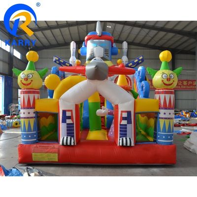 Unisex Commercial Inflatable Robot Castle Slide Combo con Small Rocket Gate Jumper