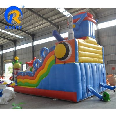 Unisex Commercial Inflatable Robot Castle Slide Combo con Small Rocket Gate Jumper