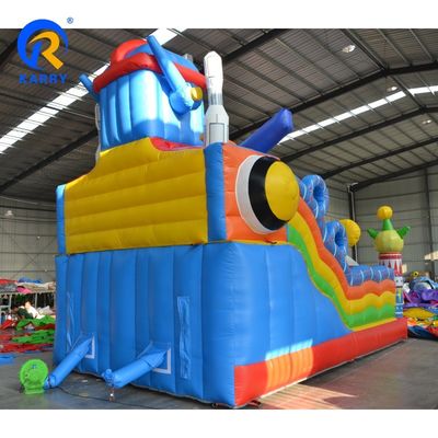 Unisex Commercial Inflatable Robot Castle Slide Combo con Small Rocket Gate Jumper