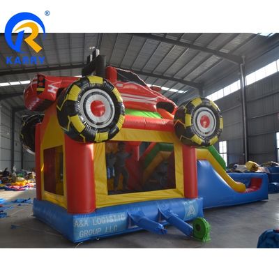 Gioco per bambini all'interno e all'esterno divertimento auto commerciale castello gonfiabile combo con scivolo
