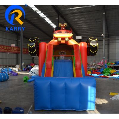 Gioco per bambini all'interno e all'esterno divertimento auto commerciale castello gonfiabile combo con scivolo