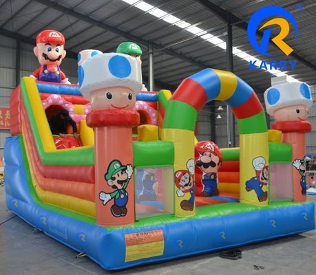 Classe commerciale 6*4m Performance Inflatabile Bouncy Castle con Combinato di Slide di ostacoli