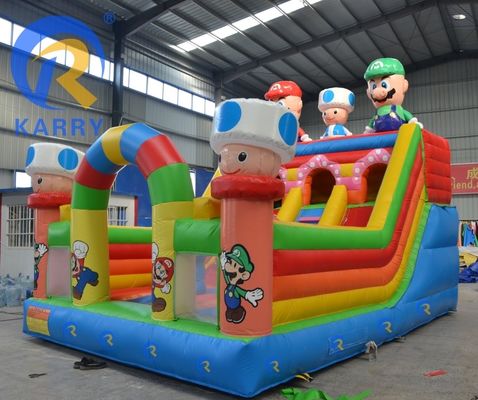 Classe commerciale 6*4m Performance Inflatabile Bouncy Castle con Combinato di Slide di ostacoli
