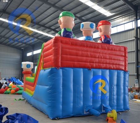 Classe commerciale 6*4m Performance Inflatabile Bouncy Castle con Combinato di Slide di ostacoli