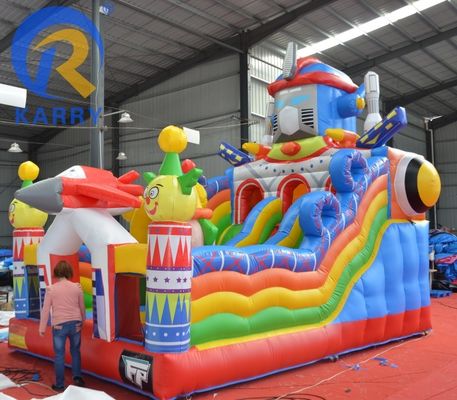 Classe commerciale 6*4m Performance Inflatabile Bouncy Castle con Combinato di Slide di ostacoli