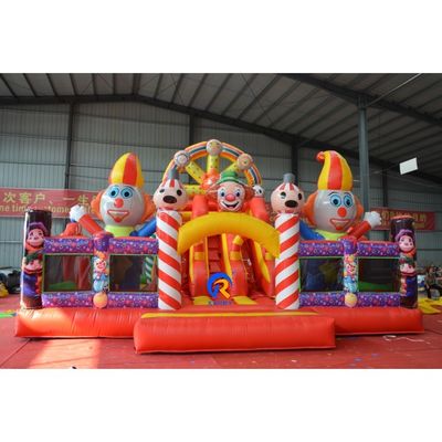 Giardino per bambini all'aperto castello gonfiabile scivolo combo casa rimbalzo con scivolo