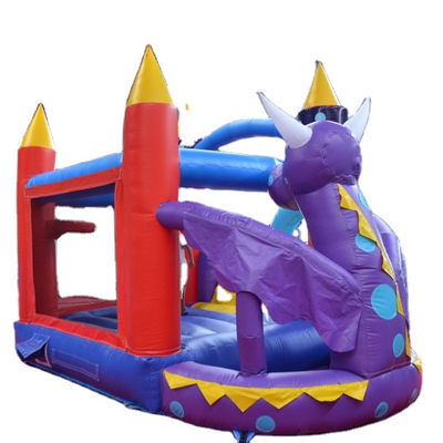 Nuovamente progettato Mini Purple Outdoor Commercial Little Monster Bouncy Castle Slide Combo