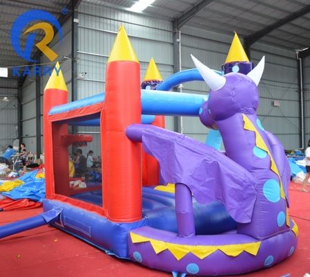 Nuovamente progettato Mini Purple Outdoor Commercial Little Monster Bouncy Castle Slide Combo