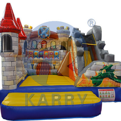 5x4m 18*16ft Blue Dinosaur Bouncy Castle Slide Combo con servizio OEM professionale