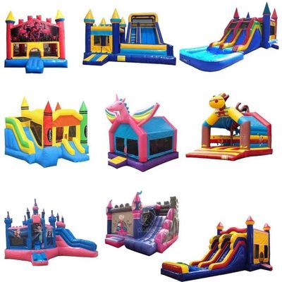 Parco di divertimenti per bambini Trampolino con scivolo interno personalizzato Jungle Lion King