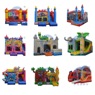 Carry Unicorn Castle Bounce House Affitto Combo secco gonfiabile con piscina rimovibile