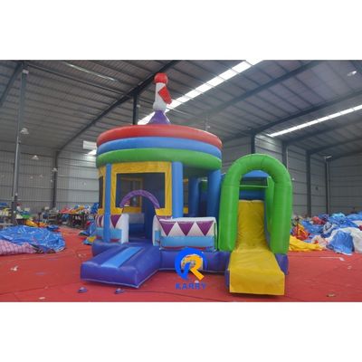 Castello Giallo Slide Combo Bambini gonfiabile all'aperto Carousel Adulti Saltatori Tenda a cupola
