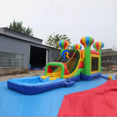 Set di scivoli a castello gonfiabile con pennarella in PVC per bambini con palloncini colorati e casa rimbalzata