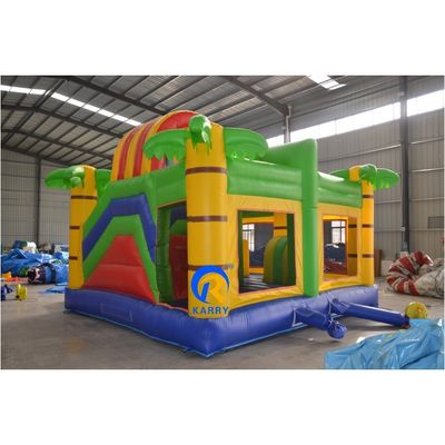 Personalizzare accettazione del leone di cartone animato PVC gonfiabile bouncer Slide Combo per il gioco dei bambini
