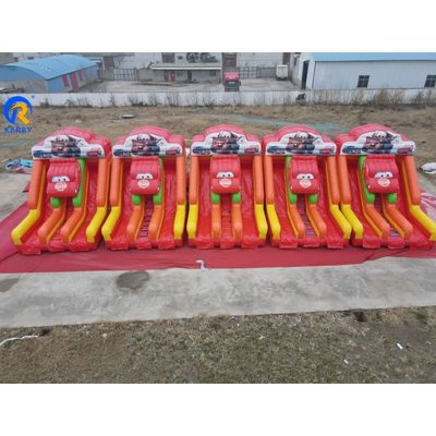 Adult Bouncy Double Slide Inflatabile Water Slide Pool Cars per il divertimento all'aria aperta