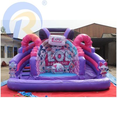Tema rosa LOL Castello gonfiabile salto Combo commerciale Casa rimbalzata con scivolo