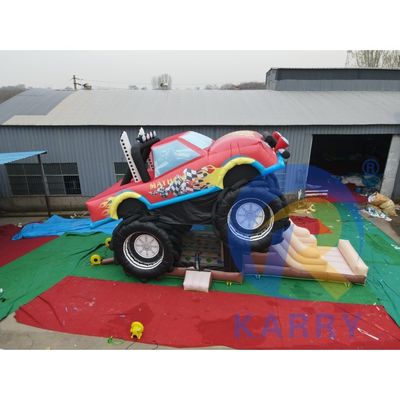Commercial Red Off-Road Vehicle Inflatable Castle Jumping Combo per bambini e adulti