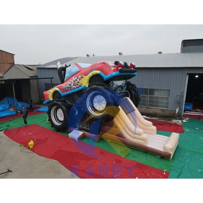 Commercial Red Off-Road Vehicle Inflatable Castle Jumping Combo per bambini e adulti