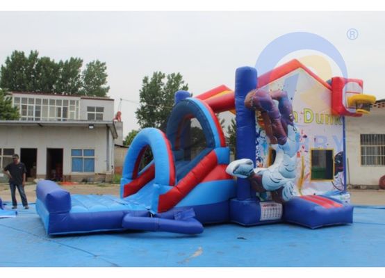 Parco di divertimenti portatile di basket in PVC Salto del castello salto con scivolo 14 anni in su