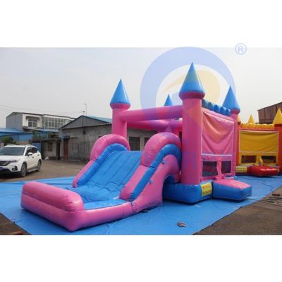 Carry giallo PVC gonfiabile Bouncer con scivolo Commerciale Combo Jumping Castle