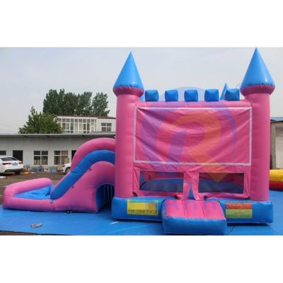 Carry giallo PVC gonfiabile Bouncer con scivolo Commerciale Combo Jumping Castle