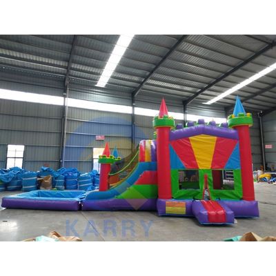 Bambini Parco giochi esterno castello scivolo Combo casa gonfiabile rimbalzo con scivolo