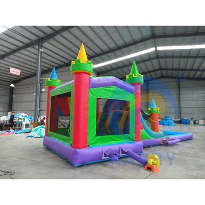 Bambini Parco giochi esterno castello scivolo Combo casa gonfiabile rimbalzo con scivolo