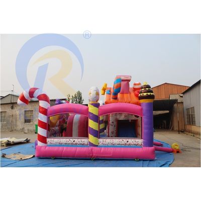 Spedizione espressa Dolci caramelle Sugar Shack Casa gonfiabile per bambini Parco giochi