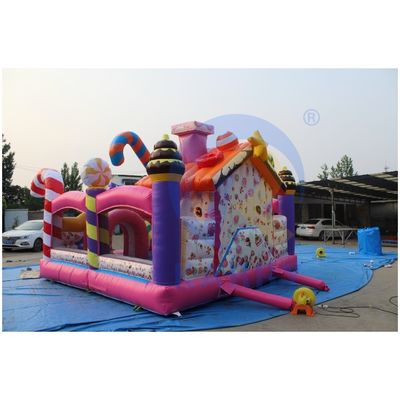 Spedizione espressa Dolci caramelle Sugar Shack Casa gonfiabile per bambini Parco giochi