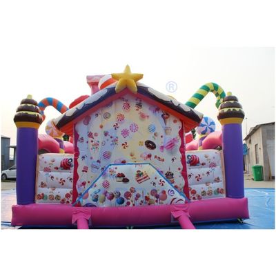 Spedizione espressa Dolci caramelle Sugar Shack Casa gonfiabile per bambini Parco giochi