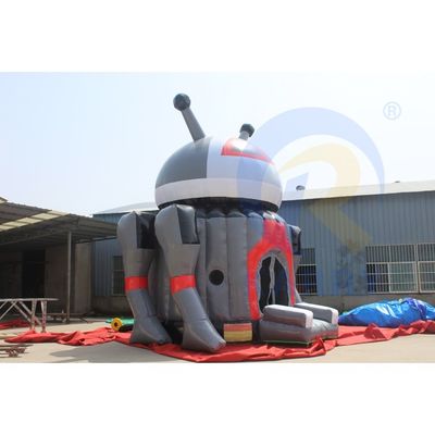 PORTABLE popolare cartone animato gonfiabile robot casa buttafuori per bambini accettato OEM