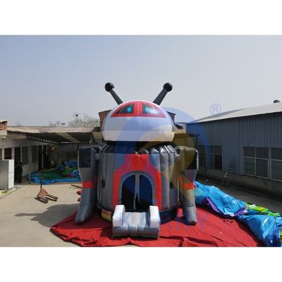 PORTABLE popolare cartone animato gonfiabile robot casa buttafuori per bambini accettato OEM