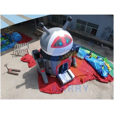 PORTABLE popolare cartone animato gonfiabile robot casa buttafuori per bambini accettato OEM