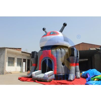 PORTABLE popolare cartone animato gonfiabile robot casa buttafuori per bambini accettato OEM