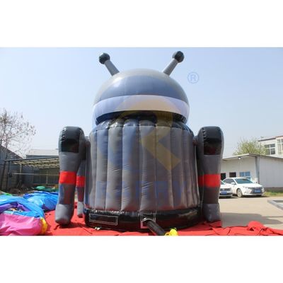 PORTABLE popolare cartone animato gonfiabile robot casa buttafuori per bambini accettato OEM